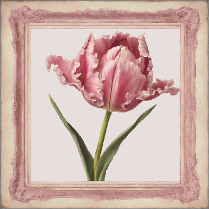 Frilled Tulip PDF Cross Stitch Chart - Pattern Keeper Compatible*