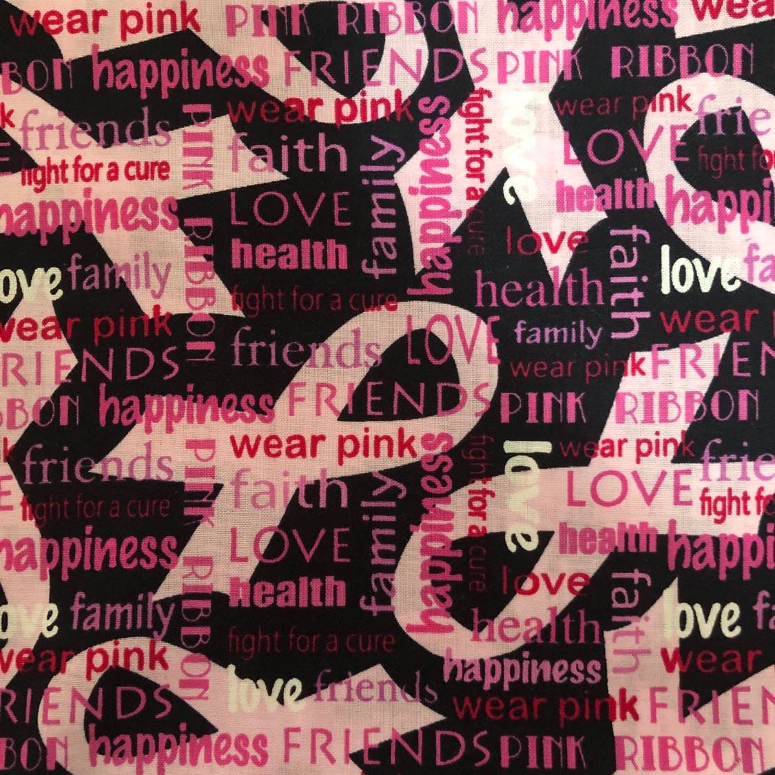 30" Grime Guard / Scroll Rod Covers - Pink Ribbon fabric - for Cross Stitch and Embroidery