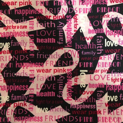 22" Grime Guard / Scroll Rod Covers - Pink Ribbon fabric - for Cross Stitch and Embroidery