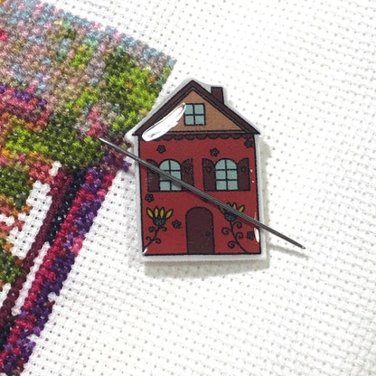 Little House Acrylic Needle Minder for Cross Stitch and Needlework