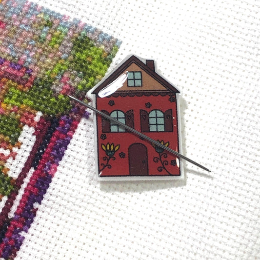 Little House Acrylic Needle Minder for Cross Stitch and Needlework