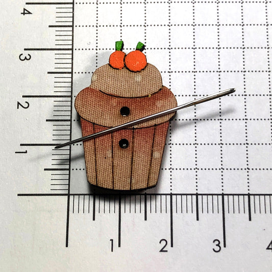Orange Cupcake Needle Minder/Thread Holder/ Parking Aid
