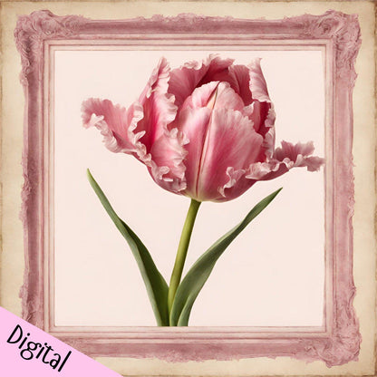 Frilled Tulip PDF Cross Stitch Chart - Pattern Keeper Compatible*