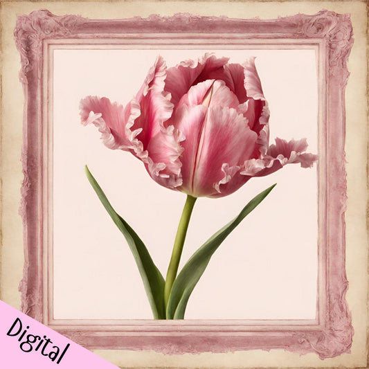 Frilled Tulip PDF Cross Stitch Chart - Pattern Keeper Compatible*