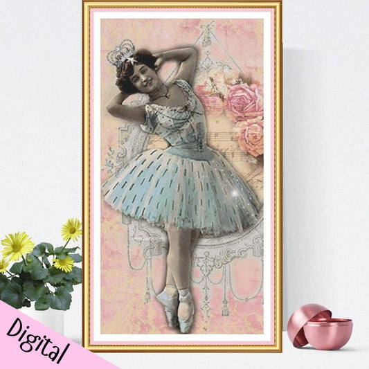 Ballerina Queen PDF Cross Stitch Chart - Pattern Keeper Compatible*