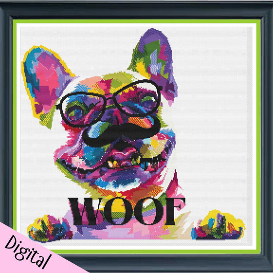 WOOF PDF Cross Stitch Chart Pattern Keeper Compatible*