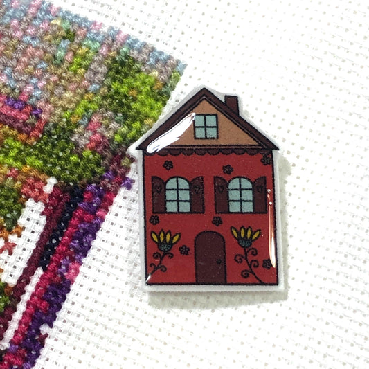 Little House Acrylic Needle Minder for Cross Stitch and Needlework