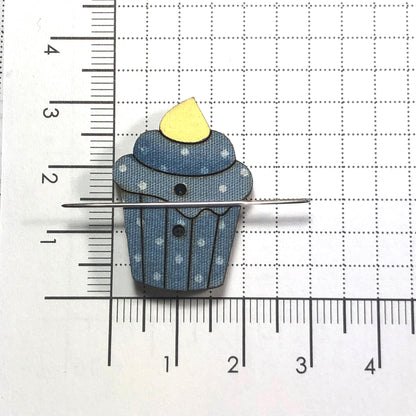 Blue Cupcake Needle Minder/Thread Holder/ Parking Aid