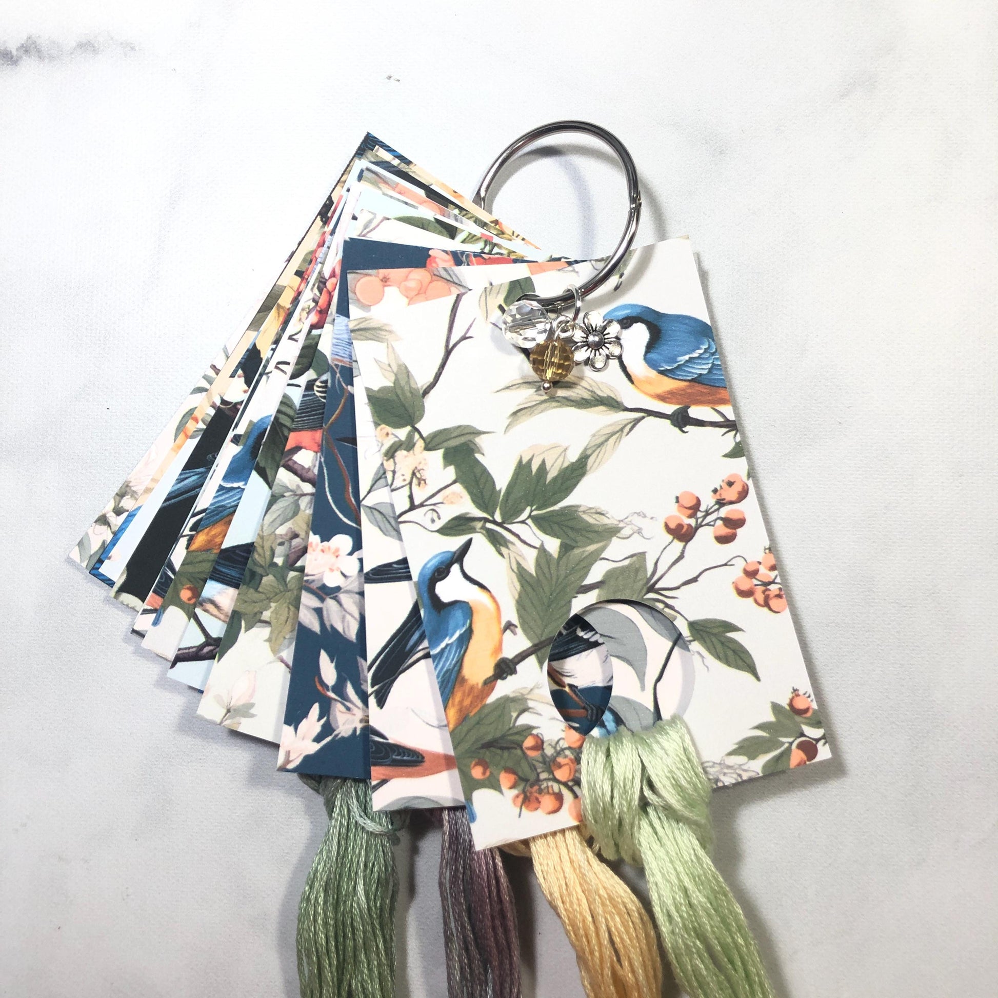 Botanical Birds Thread Drops - Pack of 20