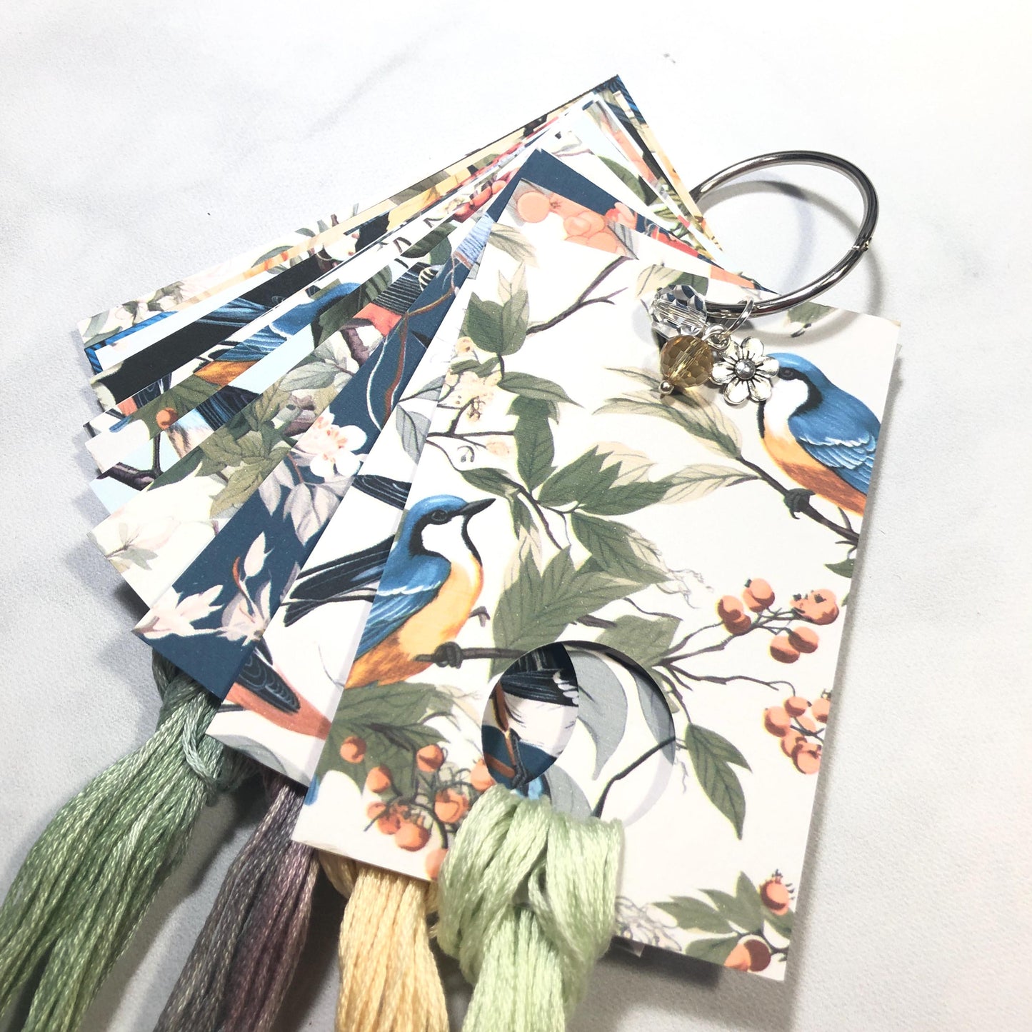 Botanical Birds Thread Drops - Pack of 20