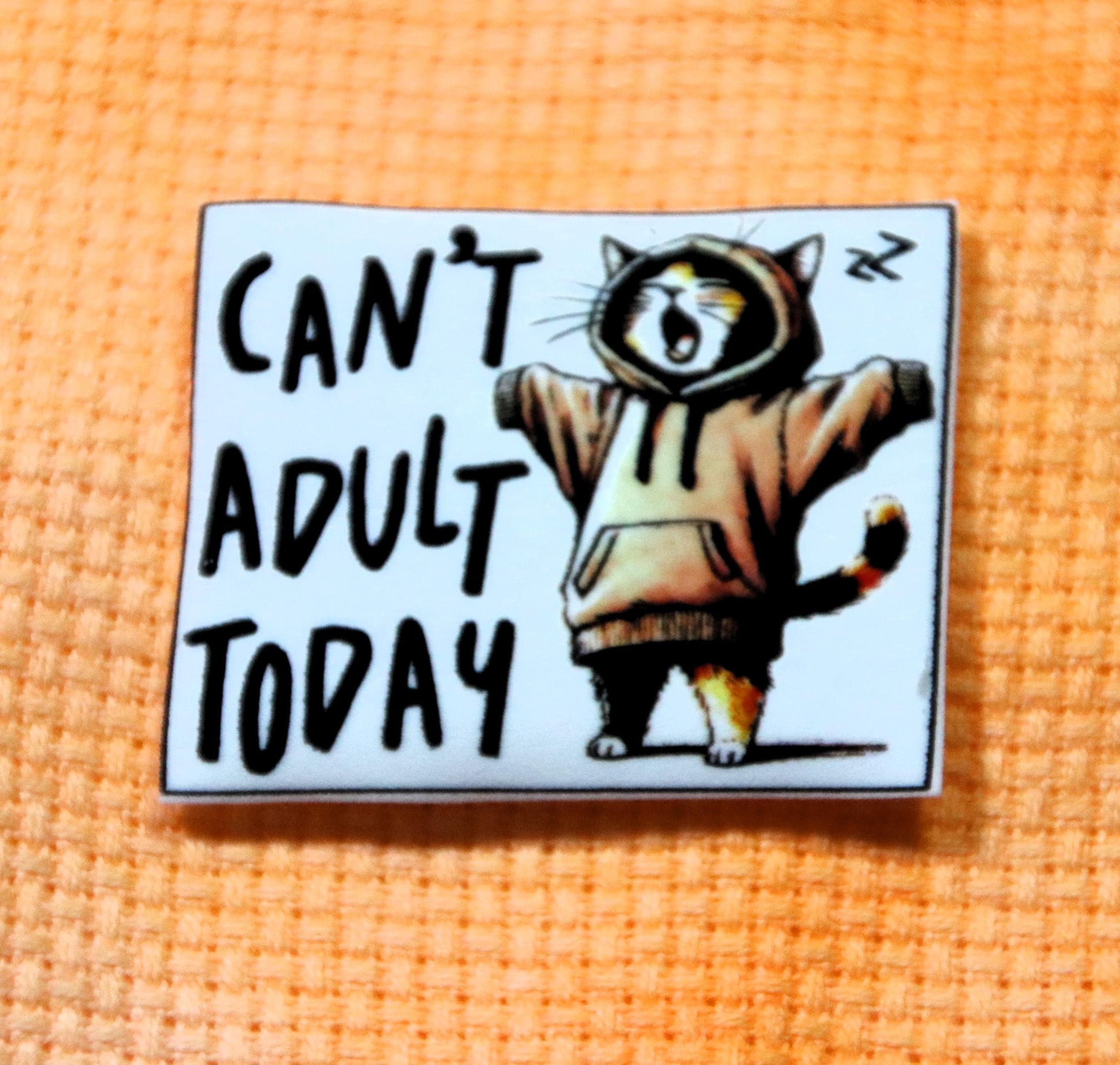 Funny Cat Needle Minder: Sassy Cross Stitch Magnetic Pin Keeper