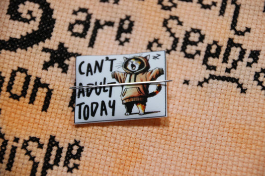Funny Cat Needle Minder: Sassy Cross Stitch Magnetic Pin Keeper