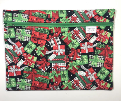 Christmas Presents Themed Project Bag for Cross Stitch and other crafts - Various Sizes