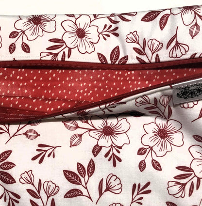Red Flowers Project Bag for Cross Stitch and crafts