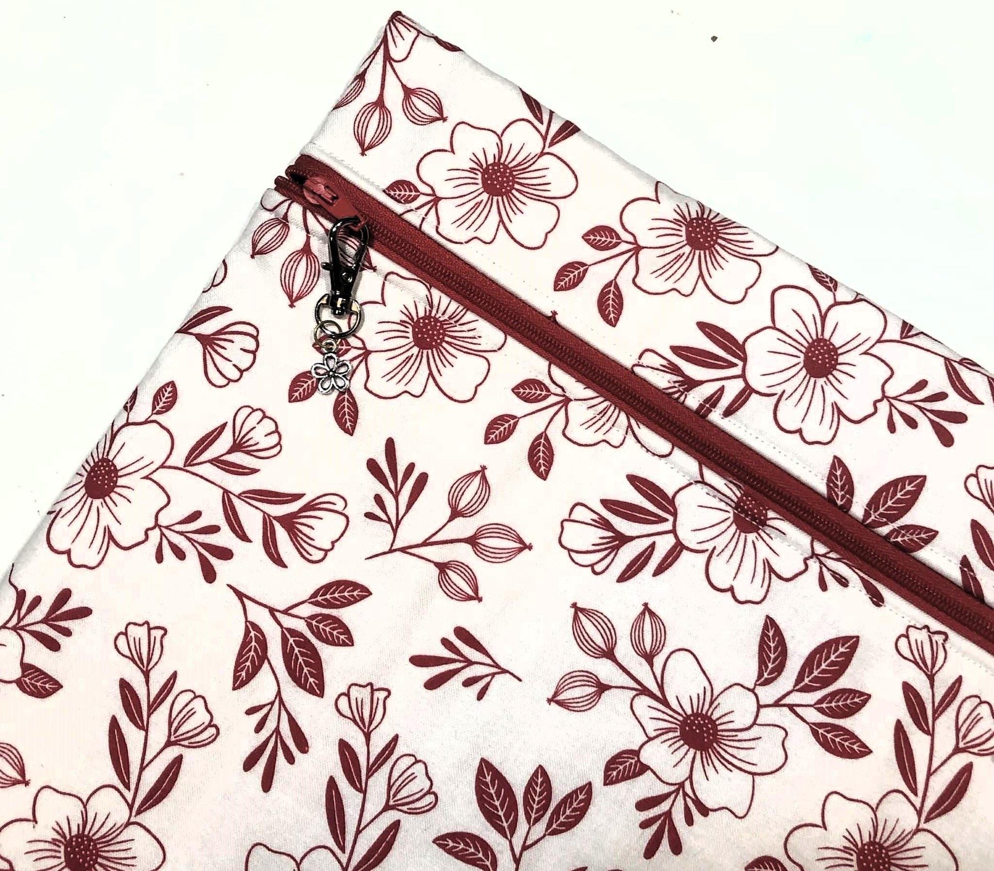 Red Flowers Project Bag for Cross Stitch and crafts
