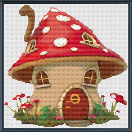 Mushroom House Cross Stitch Chart