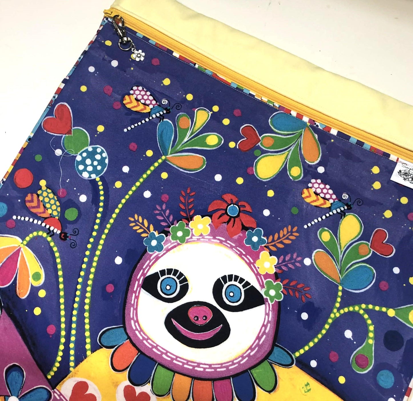Sloth Large Project Bag for Cross Stitch and crafts