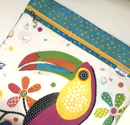 Toucan Large Project Bag for Cross Stitch and crafts
