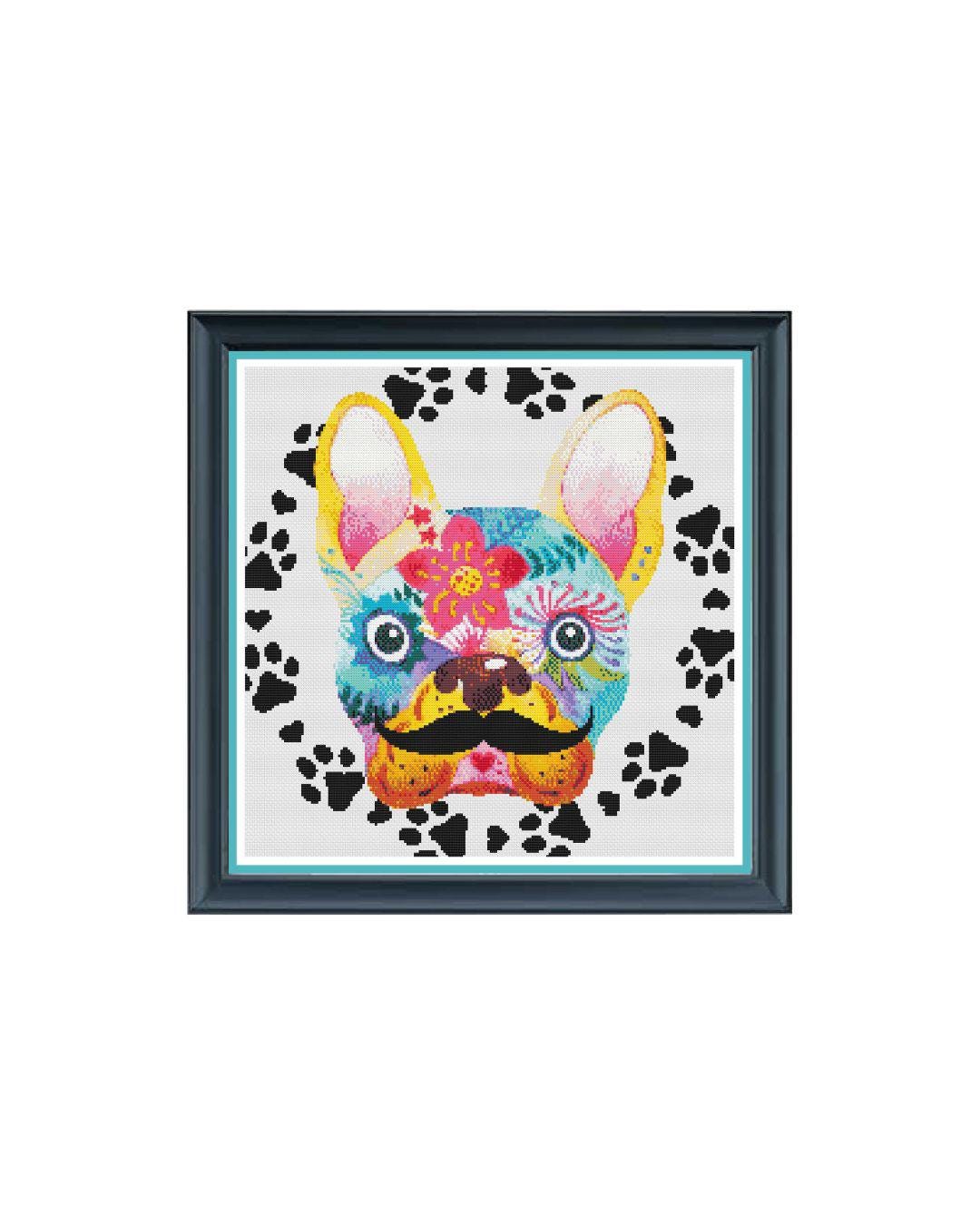 Colourful Pooch PDF Cross Stitch Chart