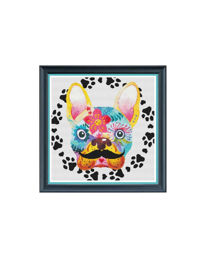 Colourful Pooch PDF Cross Stitch Chart