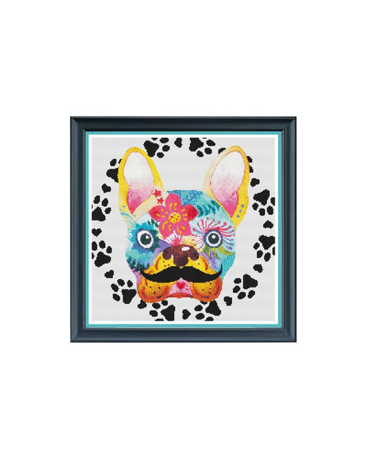 Colourful Pooch PDF Cross Stitch Chart