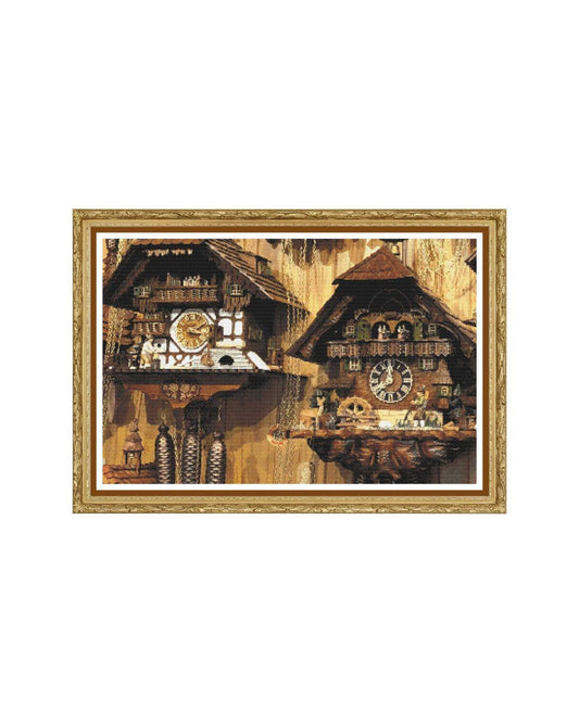 Cuckoo Clock Shop Cross Stitch Pattern: Full Coverage (PDF)
