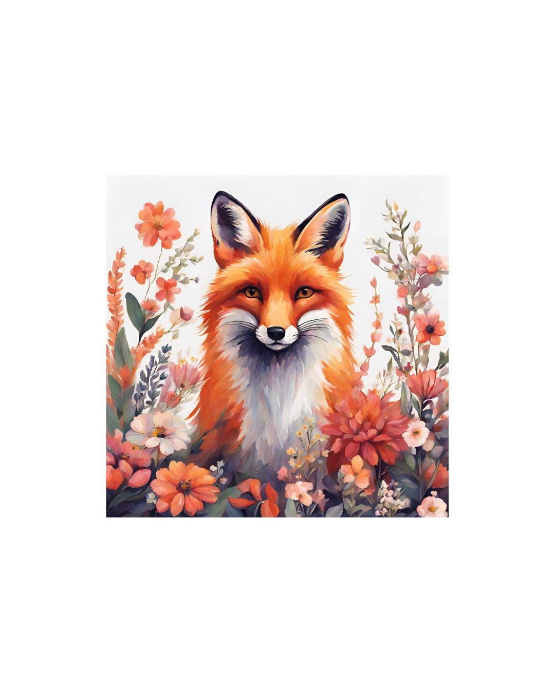 Fox and Flowers PDF Cross Stitch Chart - Pattern Keeper Compatible*