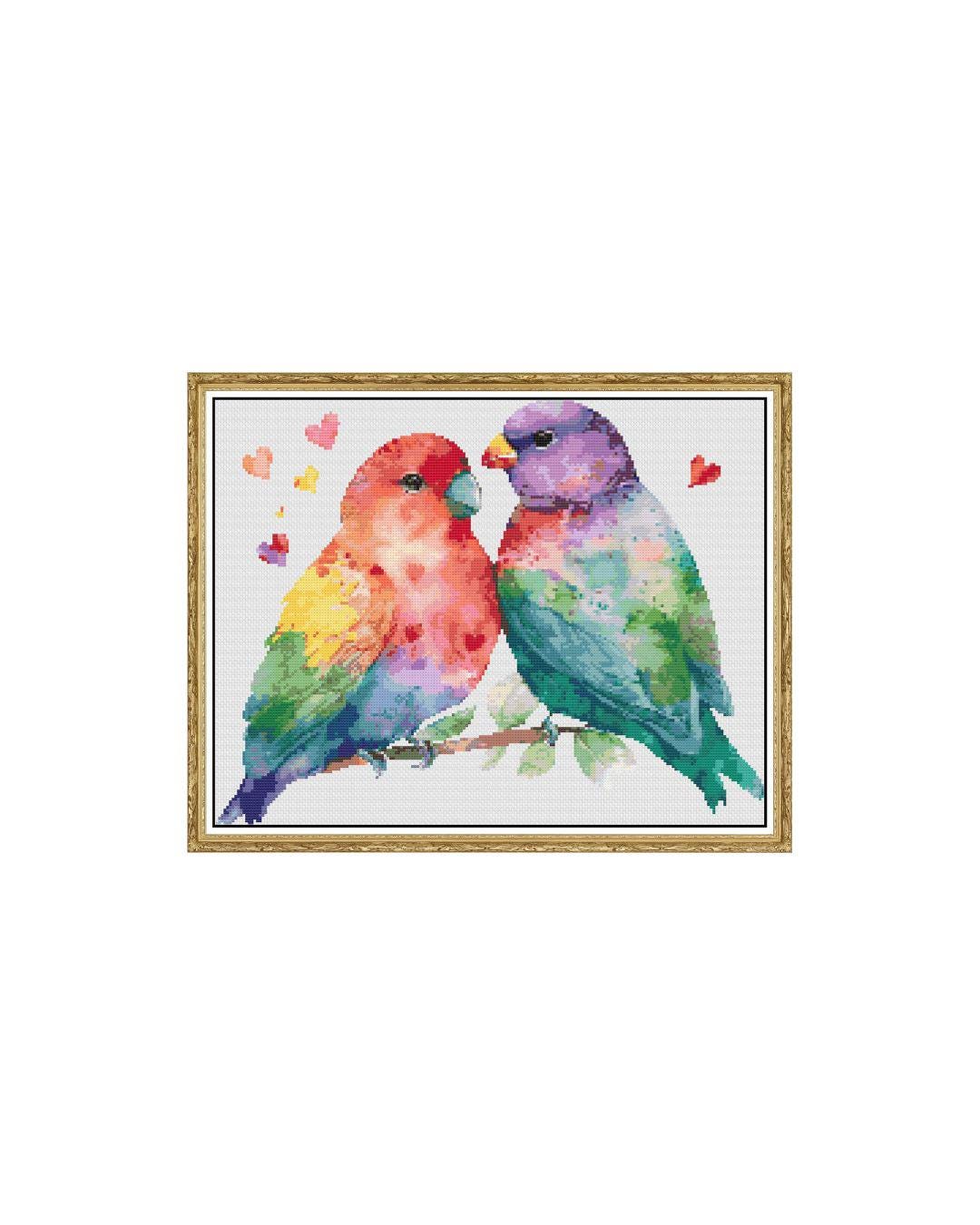 Love Birds Cross Stitch Chart