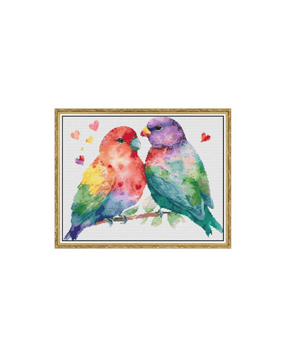 Love Birds Cross Stitch Chart