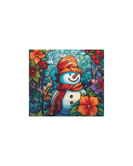 Stained Glass Snowman PDF Full Coverage PDF Cross Stitch Chart Pattern Keeper Compatible*