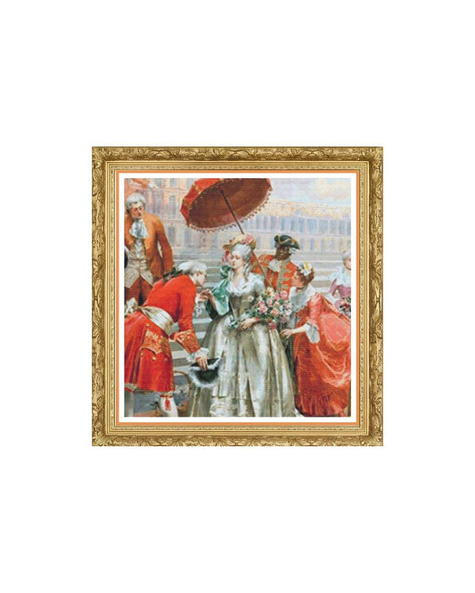 Au Palais - PDF - A French inspired Full Coverage PDF Cross Stitch Chart - Pattern Keeper Compatible*