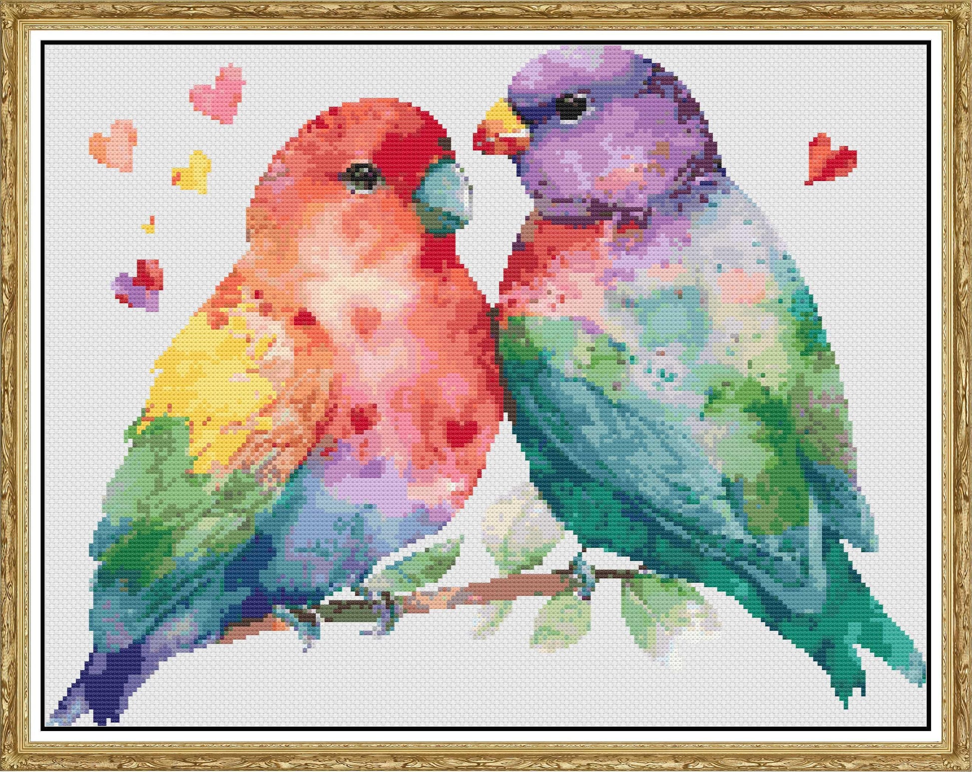 Love Birds Cross Stitch Chart