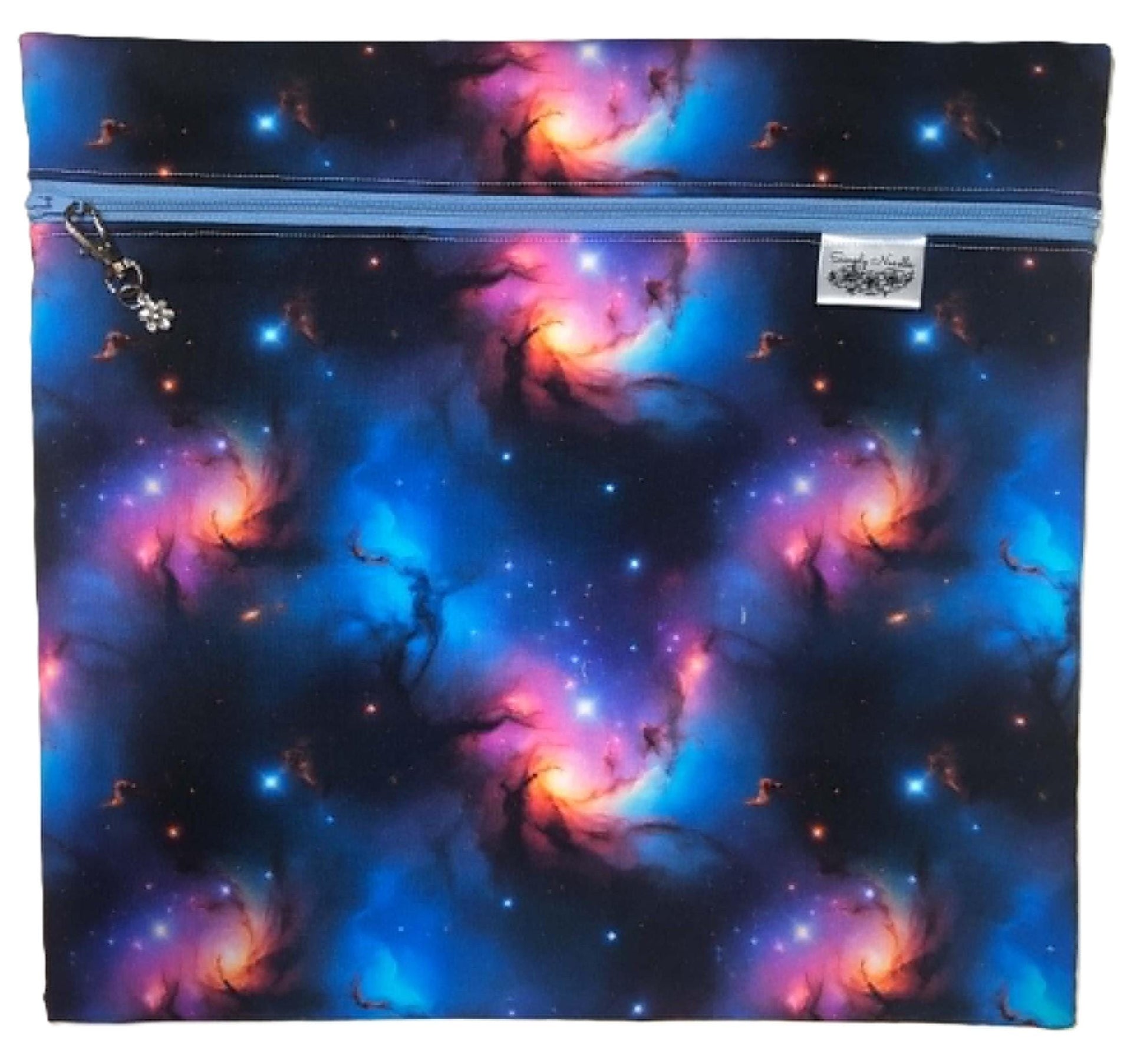 Space Project Bag for Cross Stitch : Handmade Cotton Craft Organizer
