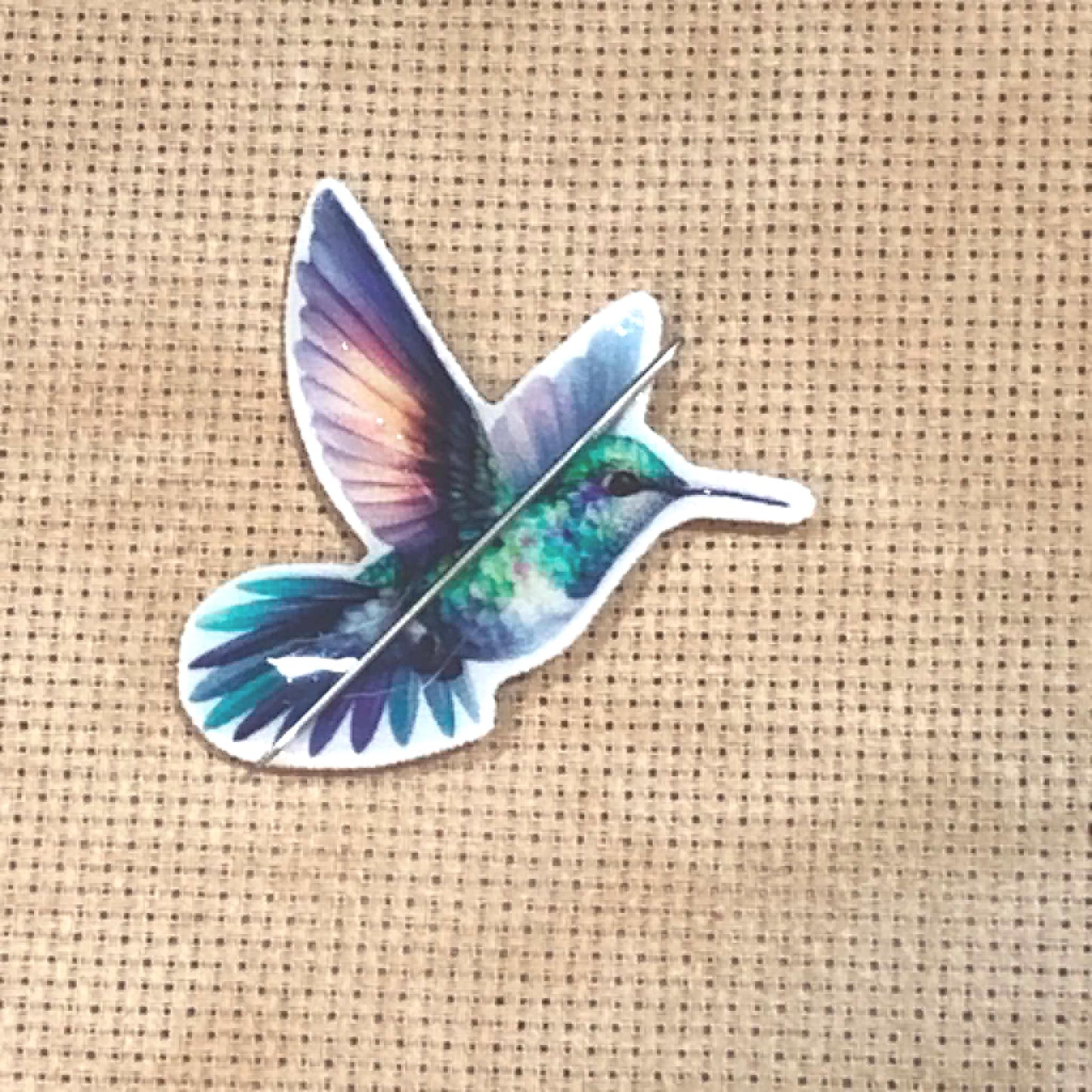 Hummingbird Acrylic Needle Minder for Cross Stitch and Needlework