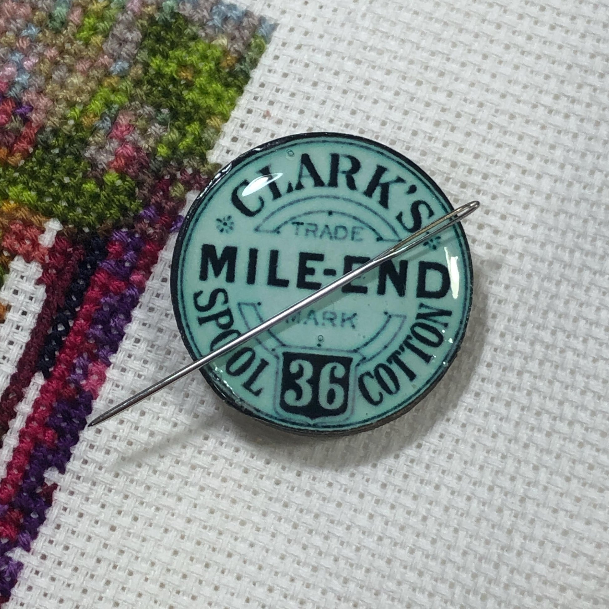 Sewing Spool Themed Wooden Needle Minder/Thread Holder/ Parking Aid