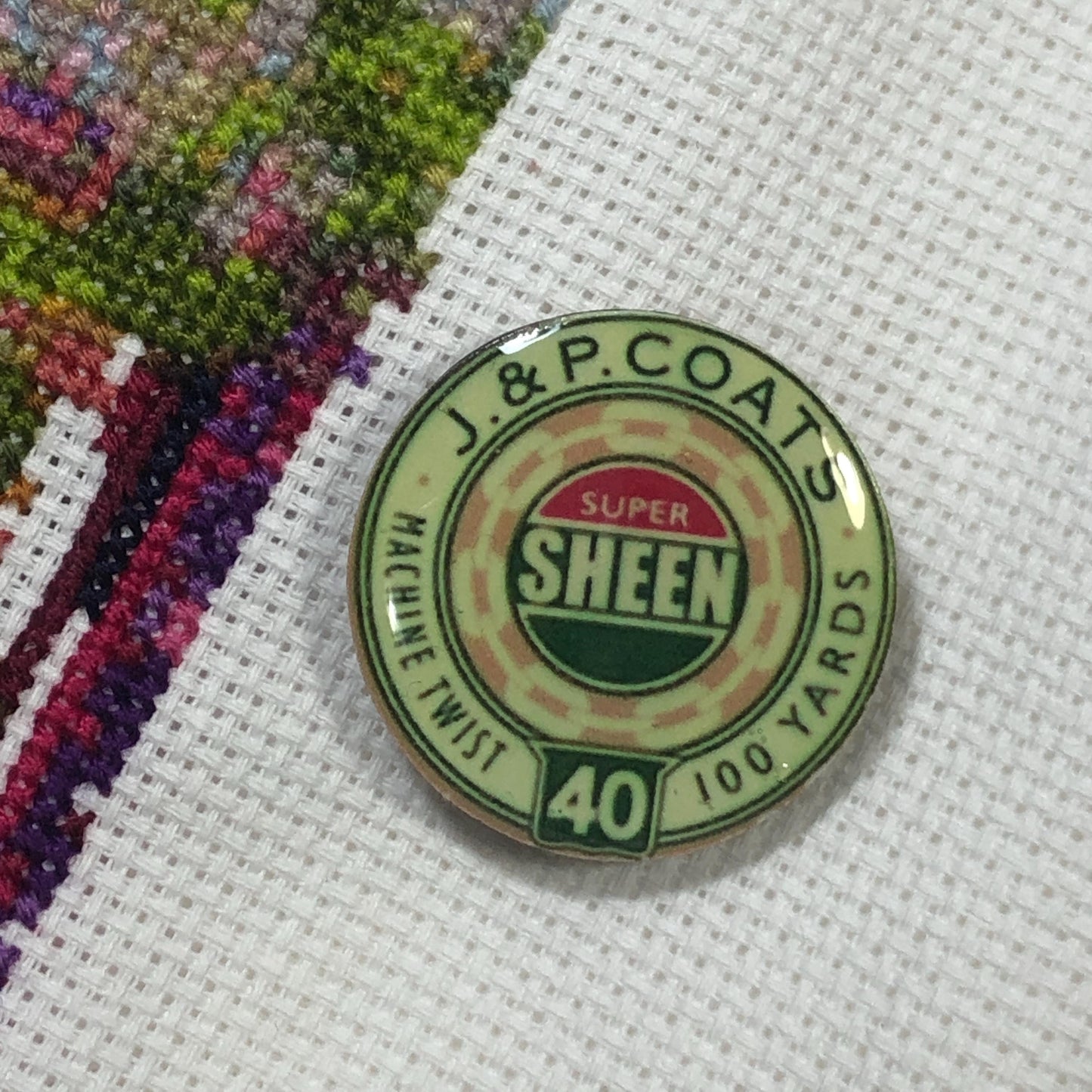 Sewing Spool Themed Wooden Needle Minder/Thread Holder/ Parking Aid