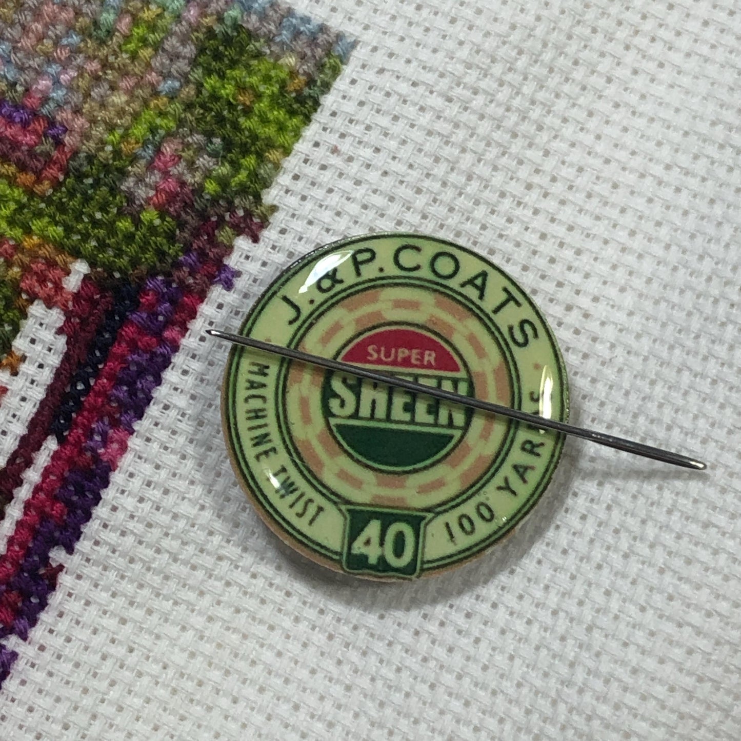 Sewing Spool Themed Wooden Needle Minder/Thread Holder/ Parking Aid