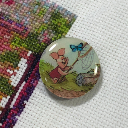 Winnie The Pooh Wooden Needle Minder/Thread Holder/ Parking Aid