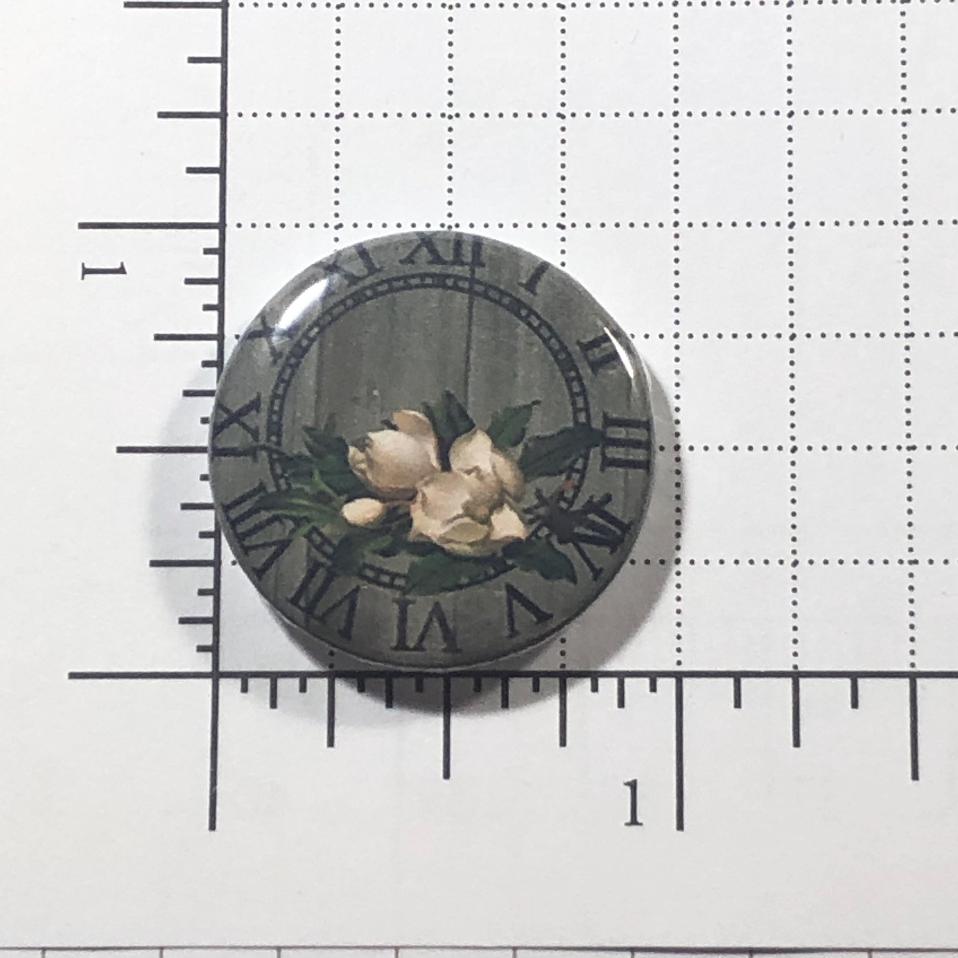 Floral Clock face Needle Minder/Thread Holder/ Parking Aid