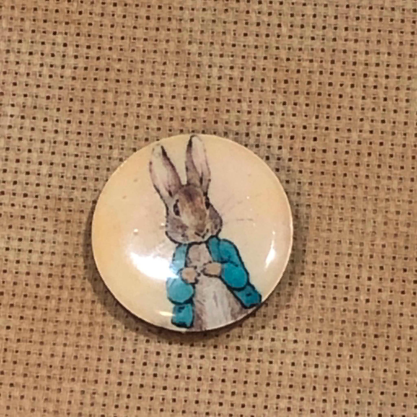 Peter Rabbit Wooden Needle Minder/Thread Holder/ Parking Aid