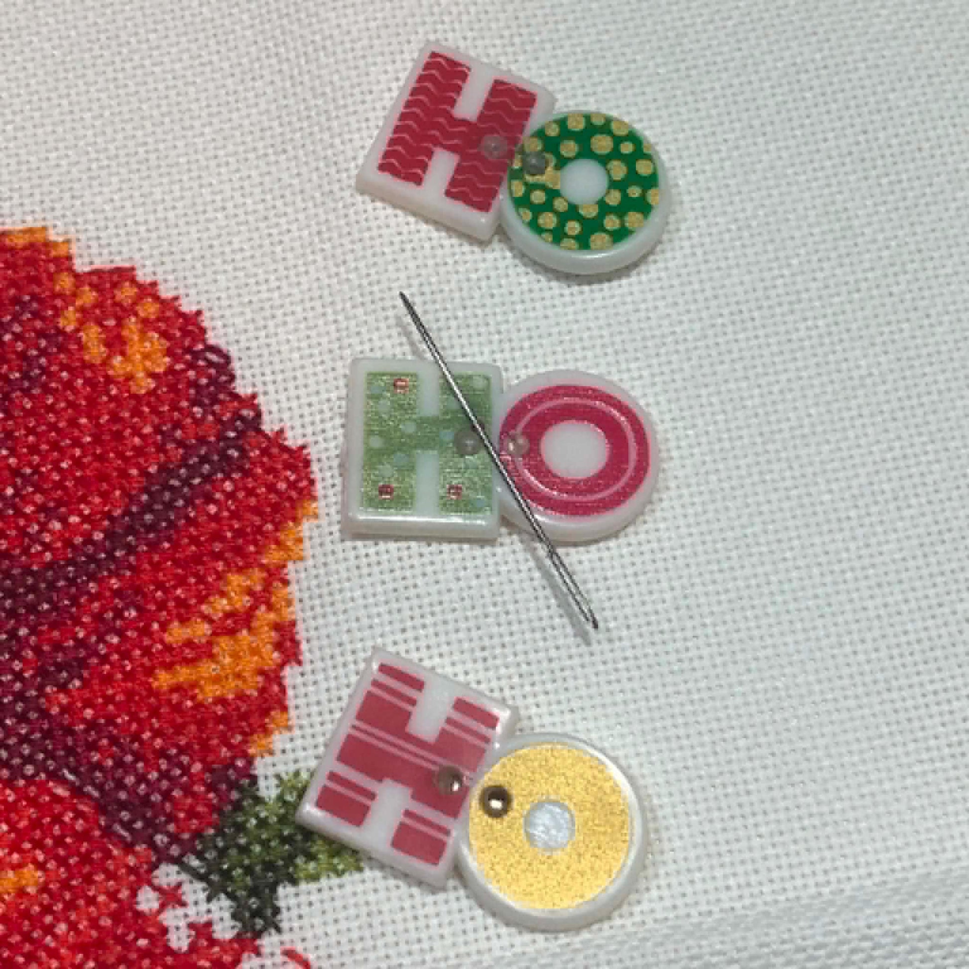 Christmas Set of 3 Needle Minder/Thread Holder/ Parking Aid