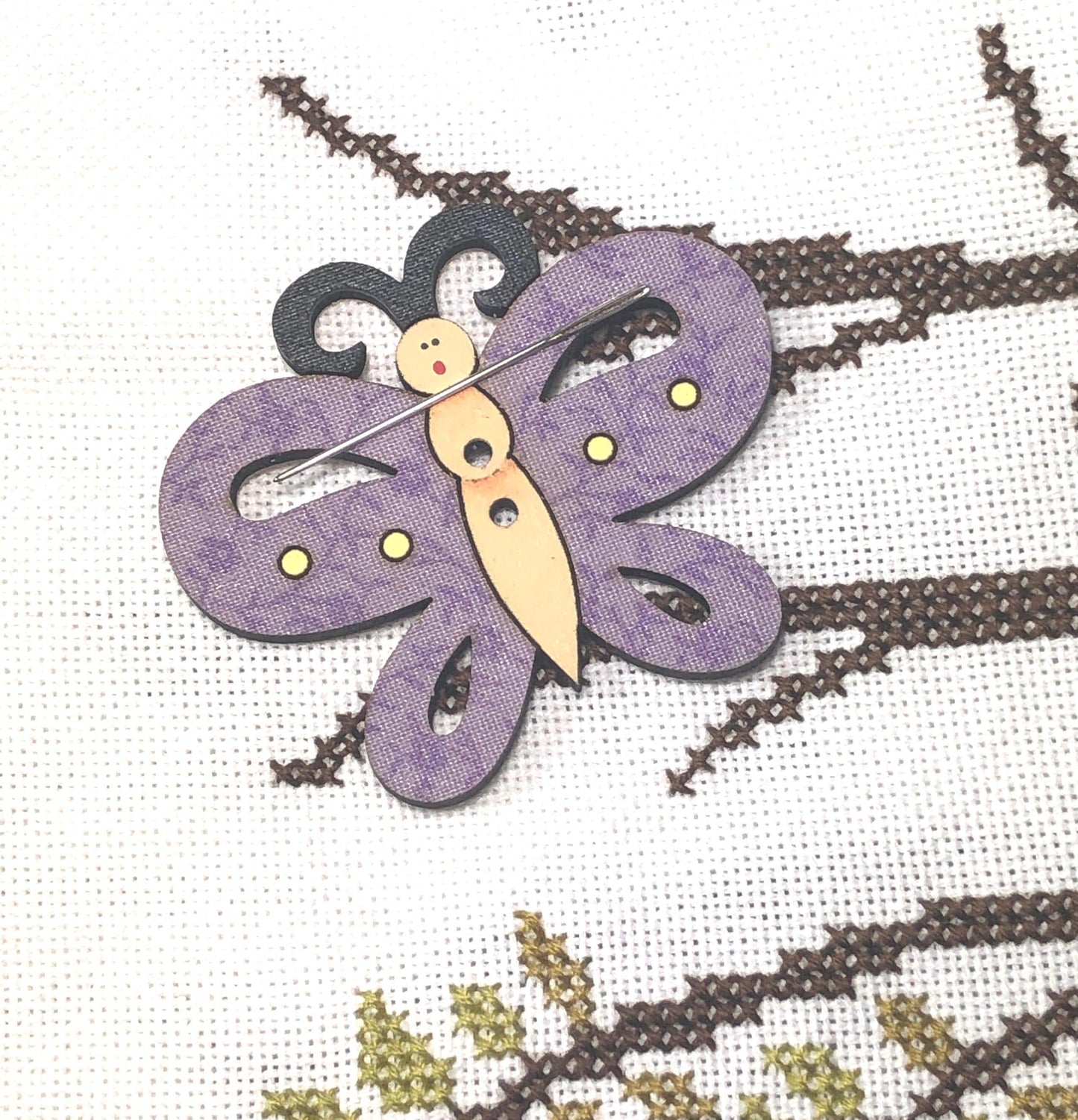 Big Butterfly Needle Minder/Thread Holder/ Parking Aid