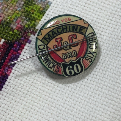 Sewing Spool Themed Wooden Needle Minder/Thread Holder/ Parking Aid