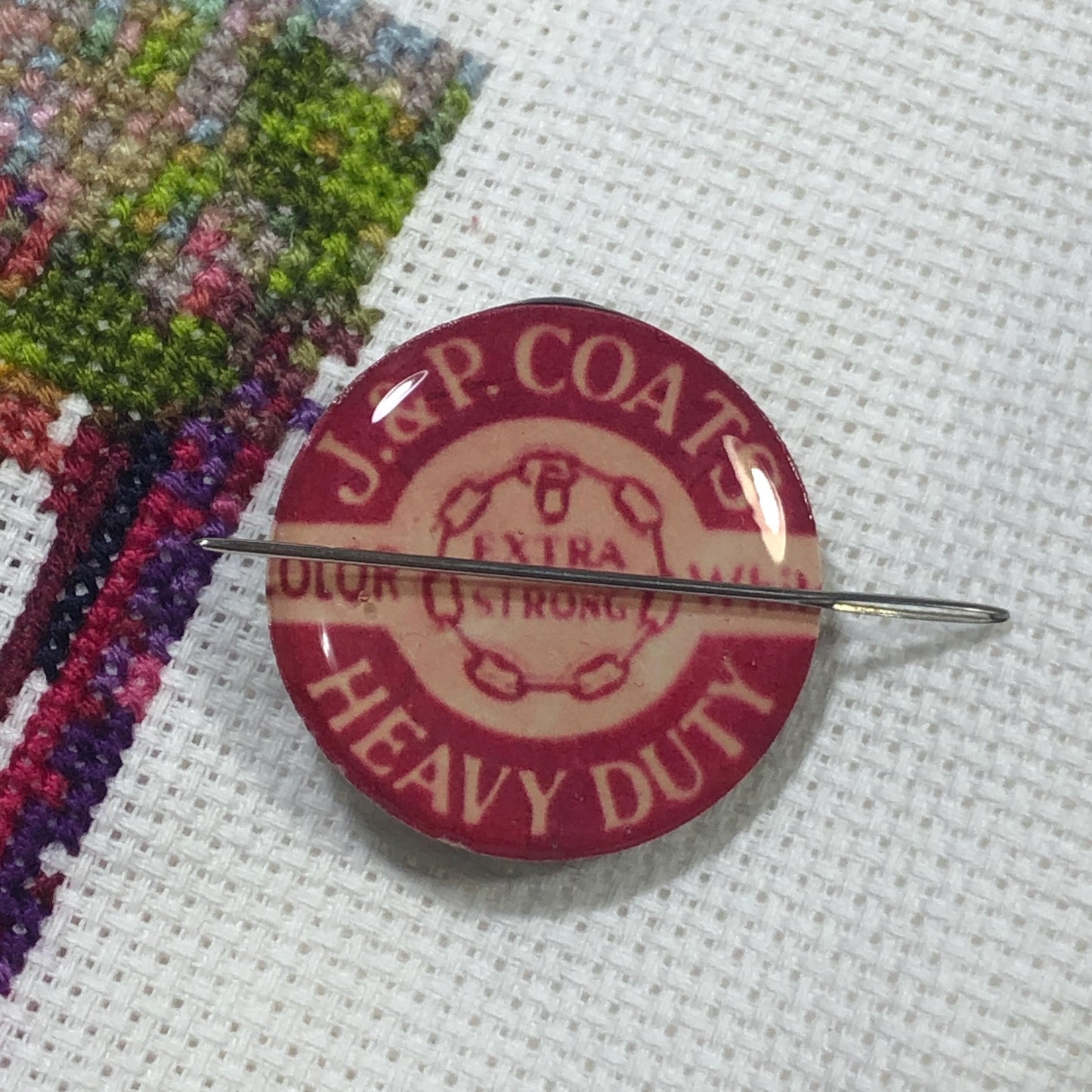 Sewing Spool Themed Wooden Needle Minder/Thread Holder/ Parking Aid