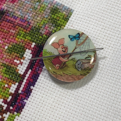 Winnie The Pooh Wooden Needle Minder/Thread Holder/ Parking Aid