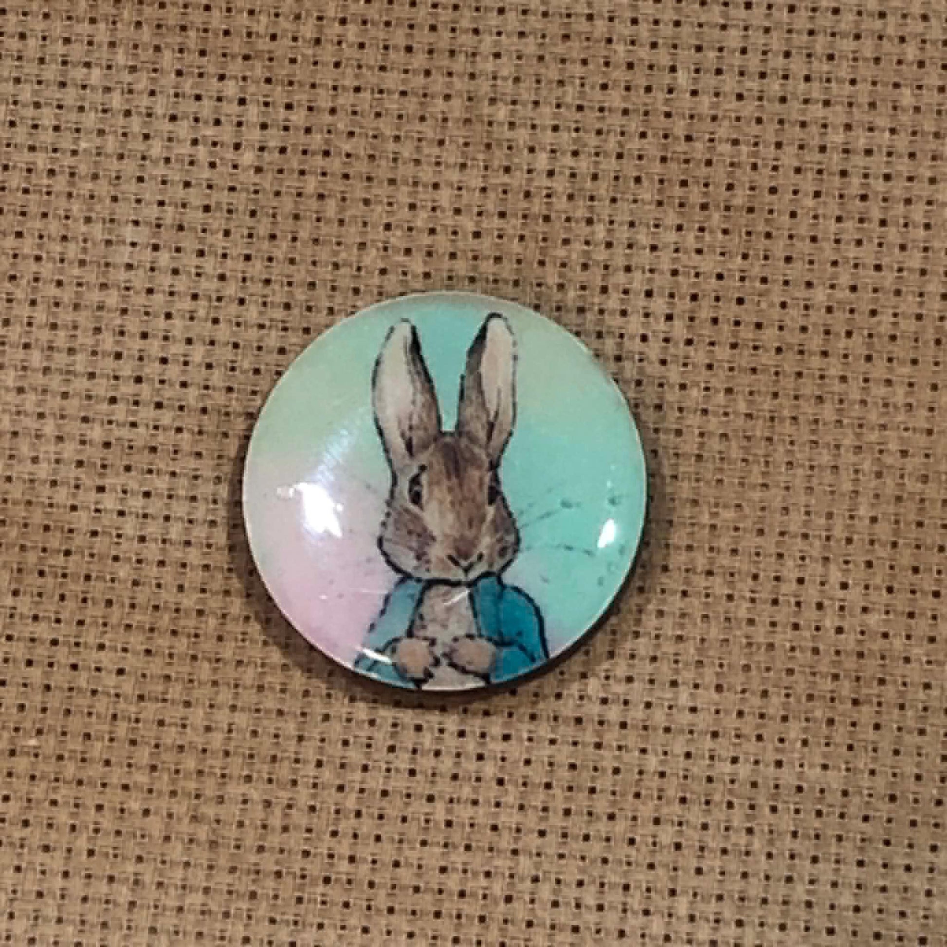 Peter Rabbit Wooden Needle Minder/Thread Holder/ Parking Aid