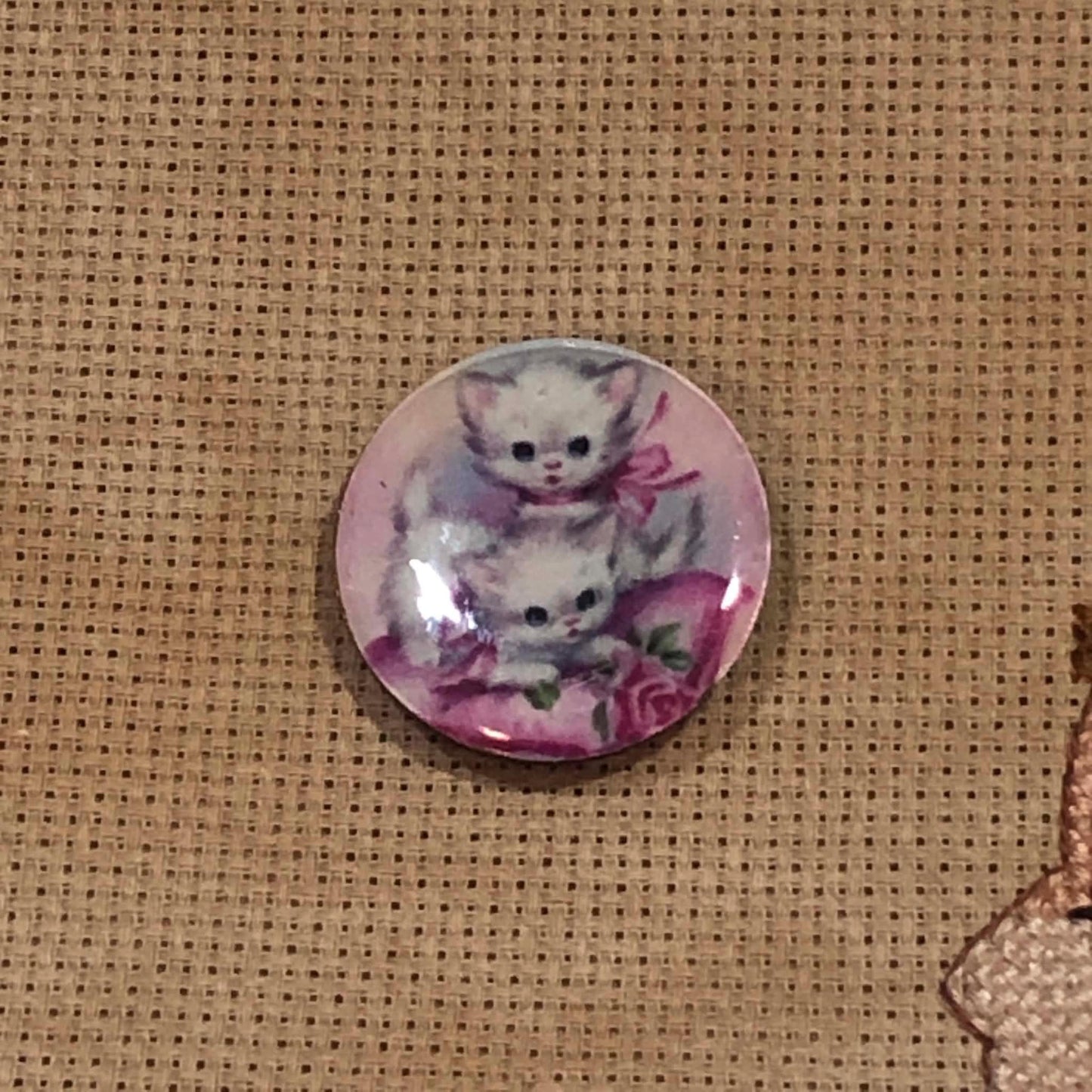 Kittens Wooden Needle Minder/Thread Holder/ Parking Aid