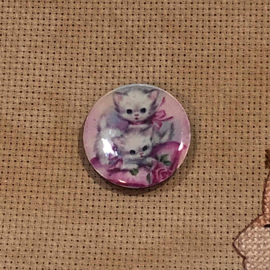 Kittens Wooden Needle Minder/Thread Holder/ Parking Aid