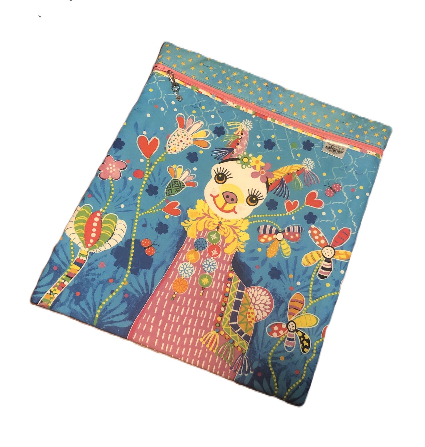 LLama Large Project Bag for Cross Stitch and crafts