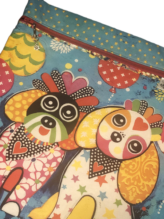 Dogs Large Project Bag for Cross Stitch and crafts